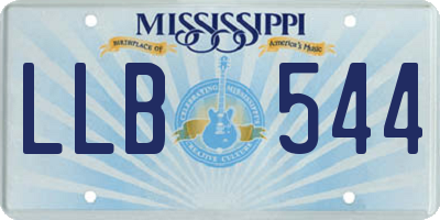 MS license plate LLB544