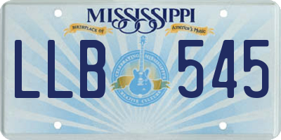 MS license plate LLB545