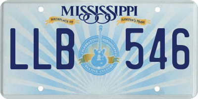 MS license plate LLB546