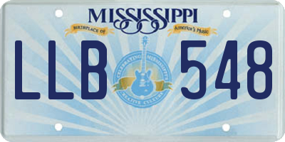 MS license plate LLB548