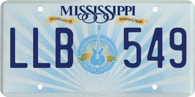 MS license plate LLB549