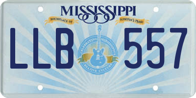 MS license plate LLB557