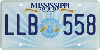 MS license plate LLB558