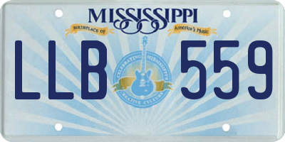 MS license plate LLB559