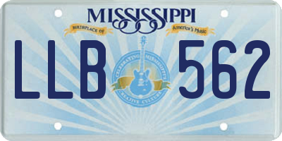 MS license plate LLB562