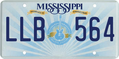 MS license plate LLB564