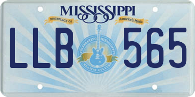 MS license plate LLB565