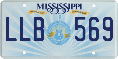 MS license plate LLB569