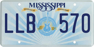 MS license plate LLB570