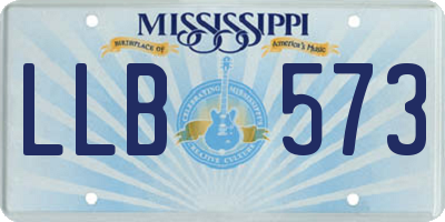 MS license plate LLB573