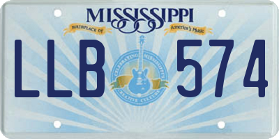 MS license plate LLB574