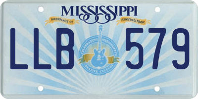 MS license plate LLB579