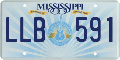 MS license plate LLB591