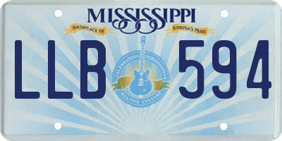 MS license plate LLB594