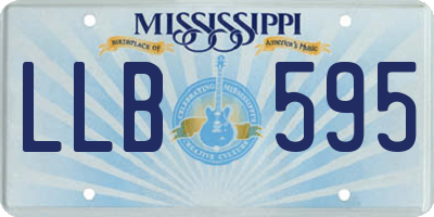 MS license plate LLB595
