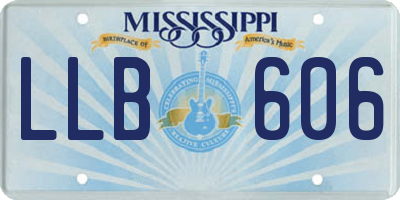 MS license plate LLB606