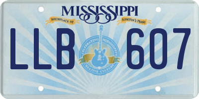 MS license plate LLB607