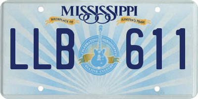 MS license plate LLB611