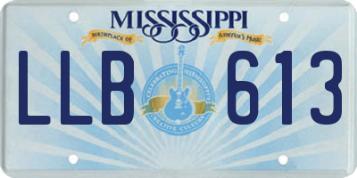 MS license plate LLB613