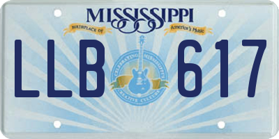 MS license plate LLB617