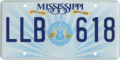 MS license plate LLB618