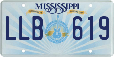 MS license plate LLB619