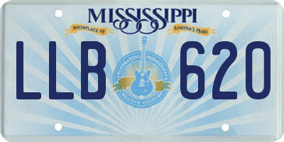 MS license plate LLB620