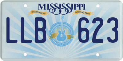 MS license plate LLB623