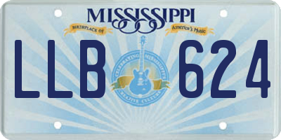 MS license plate LLB624