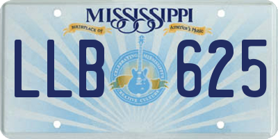 MS license plate LLB625