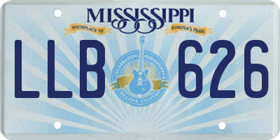 MS license plate LLB626