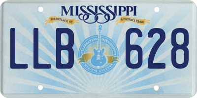 MS license plate LLB628