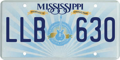 MS license plate LLB630