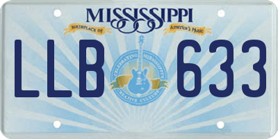 MS license plate LLB633