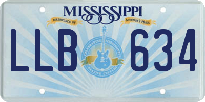 MS license plate LLB634