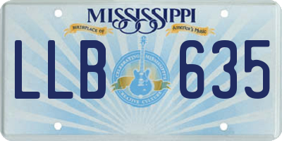 MS license plate LLB635