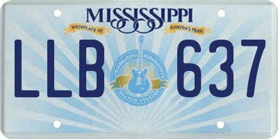 MS license plate LLB637