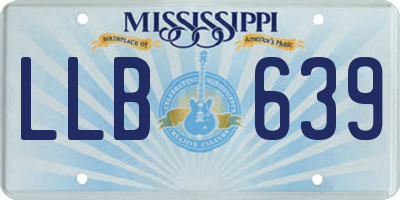 MS license plate LLB639