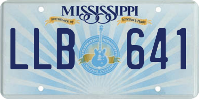 MS license plate LLB641