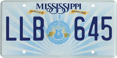 MS license plate LLB645