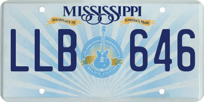MS license plate LLB646