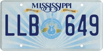 MS license plate LLB649