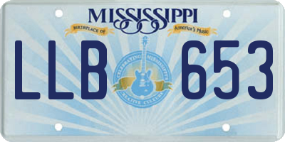 MS license plate LLB653