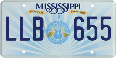 MS license plate LLB655