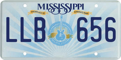 MS license plate LLB656