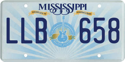 MS license plate LLB658