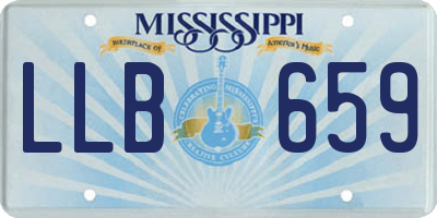 MS license plate LLB659