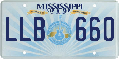 MS license plate LLB660