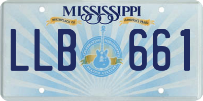 MS license plate LLB661