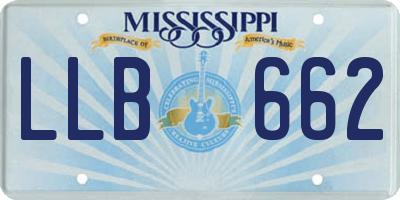 MS license plate LLB662
